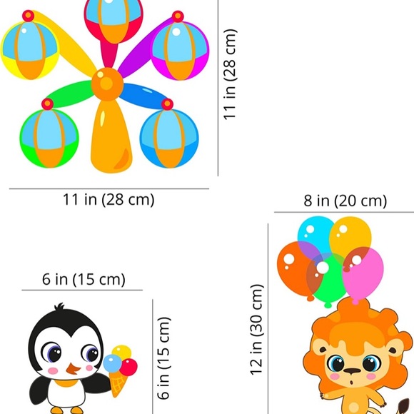 Splashka Happy Zoo Animals Kids Wall Decals - Picture 4 of 8